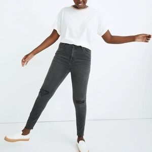 Madewell Taller Curvy High-Rise Skinny Jeans in Black Sea Size 26 NWT‎